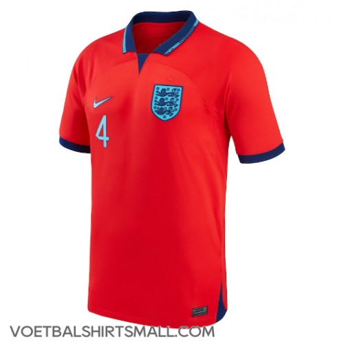 Engeland Declan Rice #4 Voetbalkleding Uitshirt WK 2022 Korte Mouwen